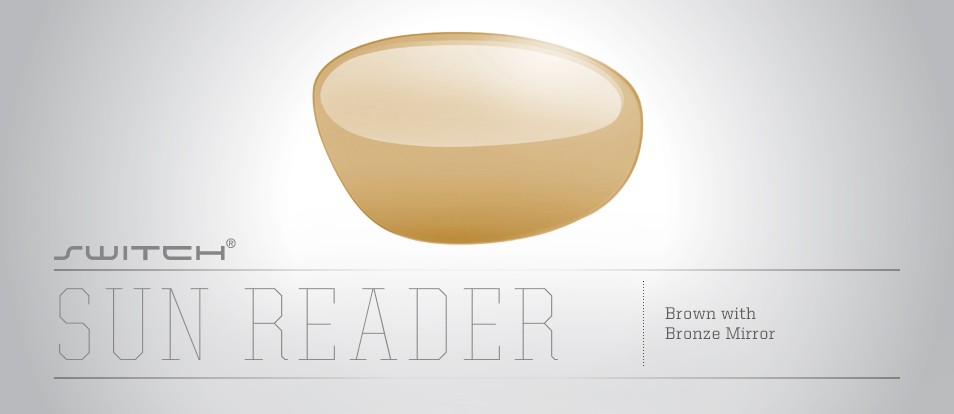 Sun Reader Brown with Bronze Mirror