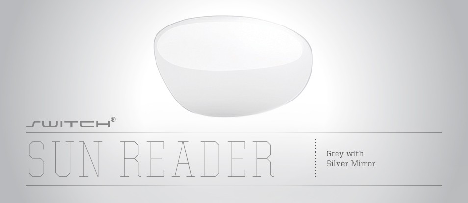 Sun Reader Grey with Silver Mirror